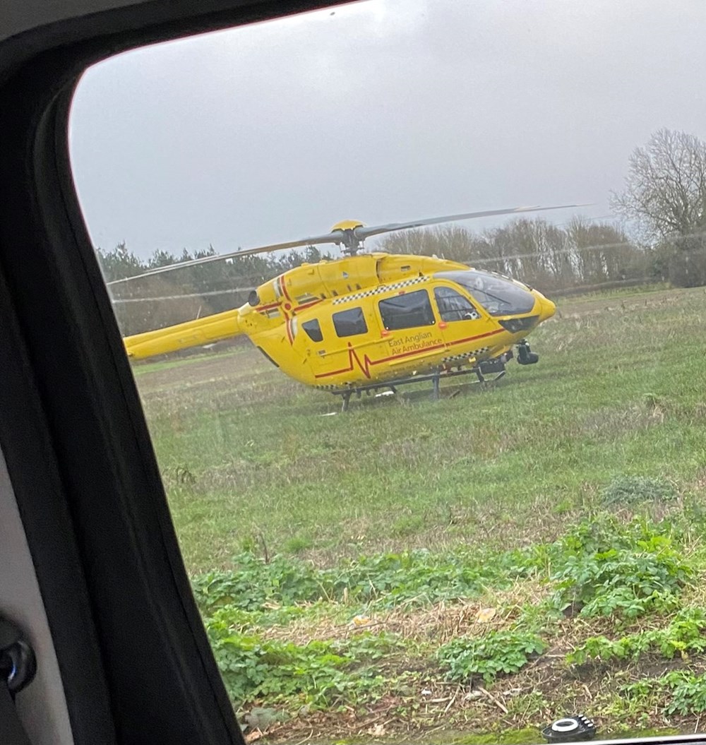 The crew on todays air ambulance 